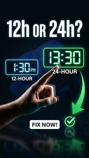 Change to 24-Hour or 12-Hour Time in Windows 11 #shorts #windows