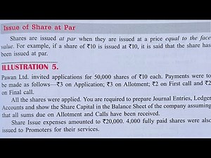 Illustration 5 | Chapter 6 | Issue of Shares | Class 12 | Accounts by DK Goyal 2025-26 | CBSE | ISC.