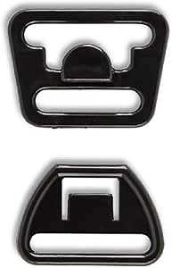 Nursing Bra Clips 5/8" Black Two Part Clip Plastic Fasteners Nursing Clips Maternity Bra Clips 12 in a Pack