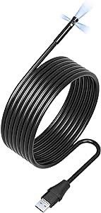 Triple Lens Endoscope Camera with Light, DEPSTECH 1080P Handheld Borescope Inspection Camera with Split Screen, Waterproof Snake Camera, 10FT Flexible Plumbing Tools for iPhone & Android (Black)