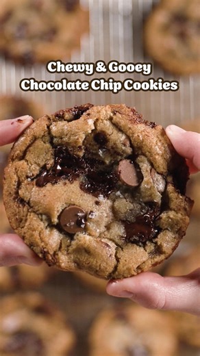 Tasty on Instagram: "If you had to learn 20 recipes in your 20s let these Chewy & Gooey Chocolate Chip Cookies be one of them. No fancy tools needed—just pure cookie bliss. Find the recipe below and linked in bio! @ivskitchen"