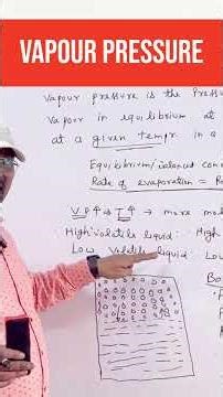 Vapour Pressure & Its Importance | Fluid Mechanics Short | Mishra Sir