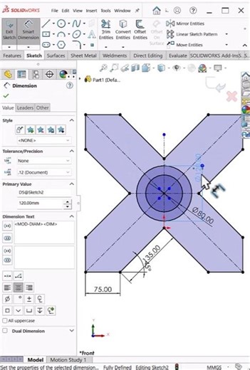SolidWorks Sketch Mirror Trick Every Pro Uses 🔥 #shorts