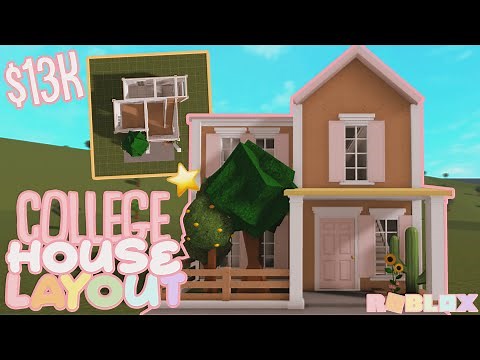 How To Build The COLLEGE ROLEPLAY HOUSE! *LAYOUT* Roblox Bloxburg