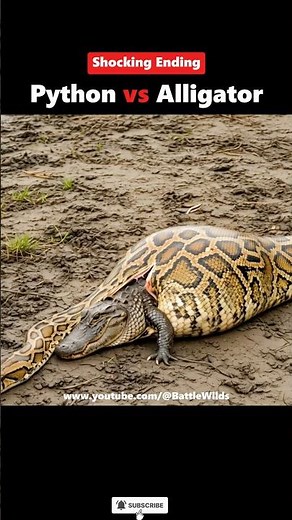 Python vs Alligator 💥😱 The Shocking Ending #python #alligator