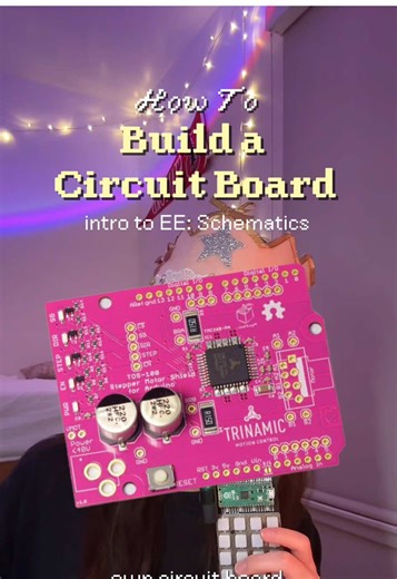 What’s a schematic in Printed Circuit Board (PCB) design? 💫 They look scary but they ain’t really all that bad. Basically just blueprints but for circuits instead of buildings. #electricalengineering #engineeringstudent #womeninstem #schematic #pcbdesign
