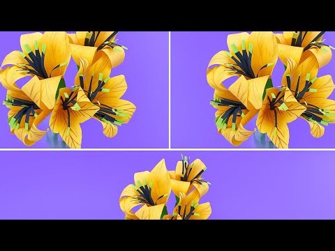 🌸 How to Make Beautiful Paper Lily Flowers at Home | Easy DIY Paper Flower Tutorial 💐