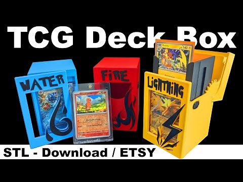 Pokemon Deck Box ⚡🔥💧3d print Deck Box