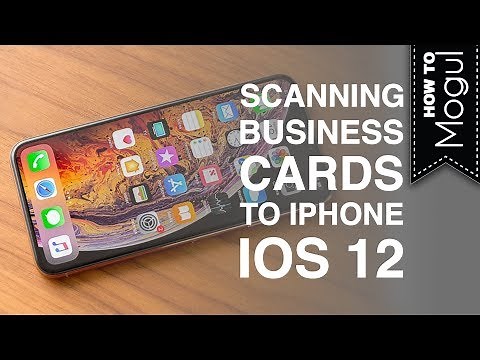 How to Add Business Cards to iPhone XS iOS 12