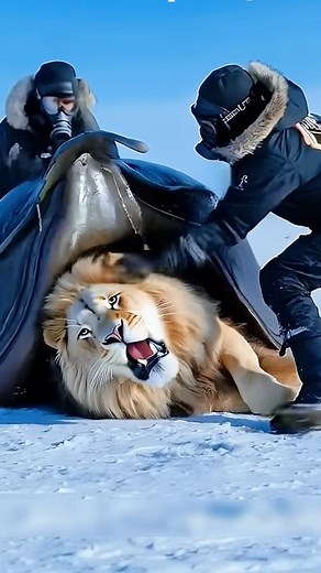 Unbelievable Rescue: Team Saves Lion from Giant Snail Attack #animalrescue #animals | Rainbow after the storm