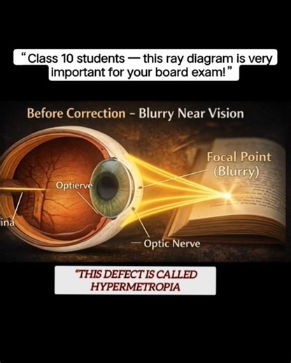 Hypermetropia Ray Diagram Explained | Class 10 Physics | Convex Lens Correction#Hypermetropia #yt