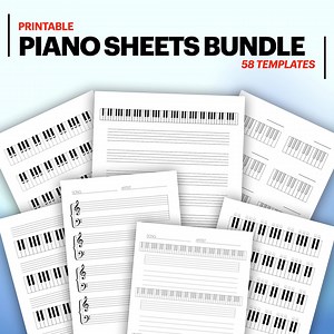 Piano Practice Sheets Bundle: Chords, Keys & Notation (A4 PDF) - Etsy
