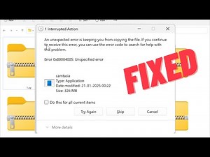 How to Fix "An Unexpected error is keeping you from copying the file."