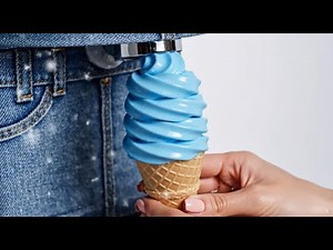 Denim Ice Cream ASMR ❄️ Snowfall Relaxation | Satisfying Fabric Ice Cream Machine Sounds