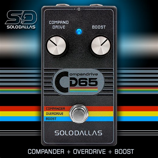 Solodallas brings recording studio magic to your rig courtesy of its CompanDrive 65 - combination Compressor, Expander, and OpAmp Boost