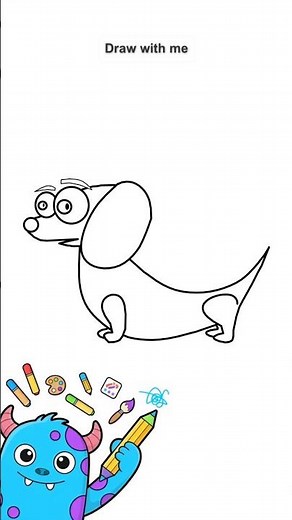 How to Draw a Cute Cartoon Dog! 🐶 | Easy Step-by-Step Tutorial
