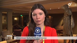 Melanie Marks, BR, live zum Auftakt der Münchner Sicherheitskonferenz