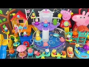 12 Minutes Satisfying with Unboxing Peppa Pig Swimming Pool & Playground Toys Set Review | ASMR
