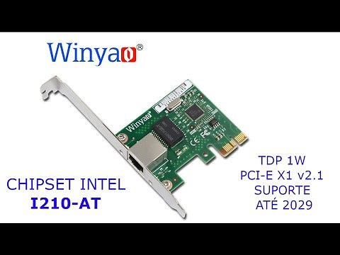 Unboxing: Winyao I210T PCI-E - chipset Intel I210-AT