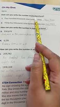 Reveal Math grade 4 Lesson 2-2 Read and write numbers to one million