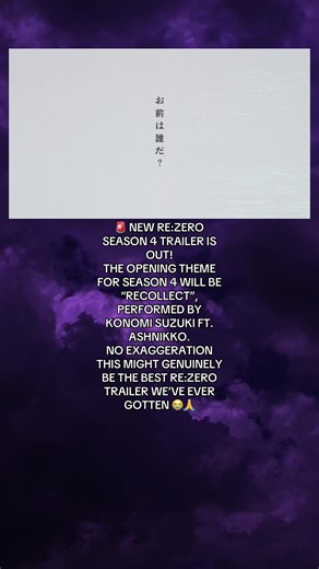 Re:Zero Season 4 Trailer Reaction and Insights