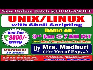 UNIX/LINUX Online Training @ DURGASOFT