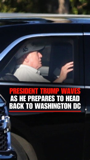 WHITE HOUSE BOUND: President Trump waves as his motorcade departs Trump International Golf Club in West Palm Beach as he prepares to fly back to Washington, D.C. following the successful Venezuela operation. | Fox News