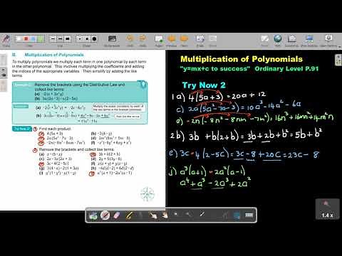 3 1 Multiplication of Polynomials