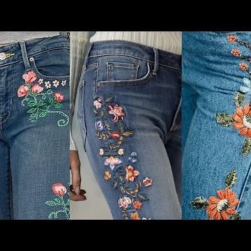 diseños de bordado de jeans / bolsillos traseros de jeans bordados / trucos de bordado de jeans