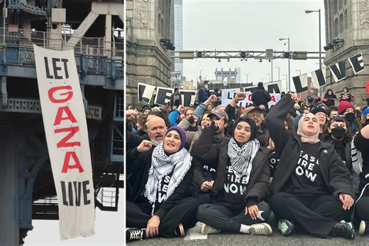 Pro-Palestinian protesters block Manhattan Bridge, call for cease-fire