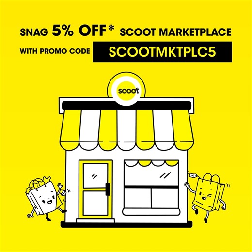 📢 PSA: Enjoy 5% off* on attractions, tours and more on Scoot Marketplace!​ From now till 31 May 23, use promo code SCOOTMKTPLC5 to score the best deals from travel providers like KKday and Klook for your next Scootin' adventure. ​ ​ Whether you're looking to have a fun-filled day at Lost World of Tambun 🏃‍♂️ in Ipoh, visit the old city and temples in Chiang Mai 🤩 or immerse yourself in the beauty of Mount Bromo ⛰️ from Surabaya, we've got you covered. ​ *T&C applies. Visit https://bit.ly/scoo