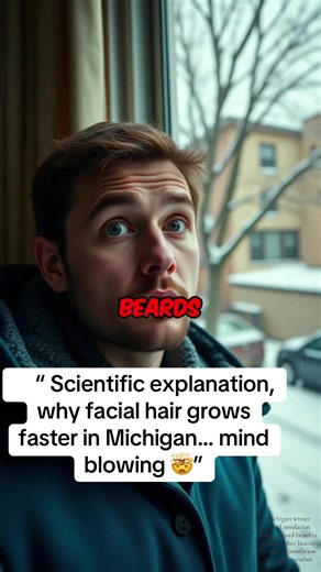“ Scientific explanation, why facial hair grows faster in Michigan… mind blowing 🤯” Michigan winter beard insulation winter beard benefits cold weather beards facial hair insulation Michigan weather #MichiganHistory #PureMichigan #MichiganWinter #MichiganTikTok #WinterBeard