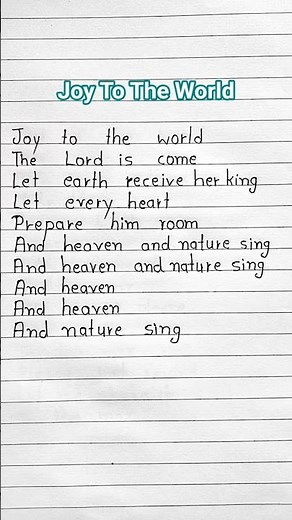Joy To The World Song Lyrics #joytotheworld
