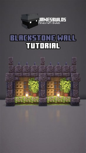 Minecraft Blackstone Wall Tutorial #minecraft