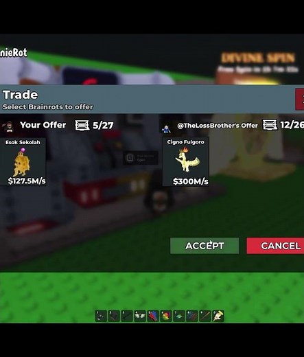 ‪@BeanieRot‬ livestream clip of him trading me! #roblox #stealabrainrot #clips #gaming #short #fypシ゚