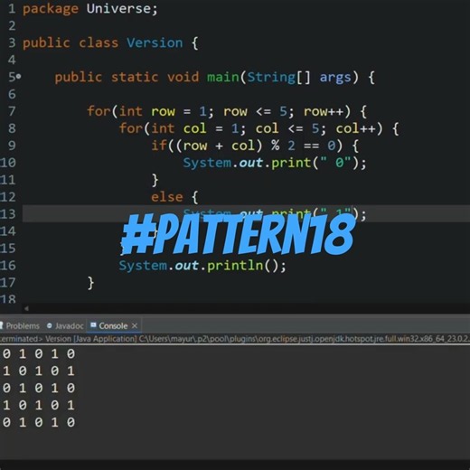 Can You Guess This Java Pattern? 🤯 Java Nested Loops Challenge #Shorts #coding #programming