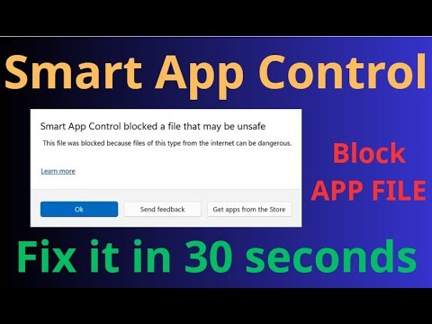 How to Fix 'Smart App Control Blocked' in 30 Seconds! ✅( 2026)