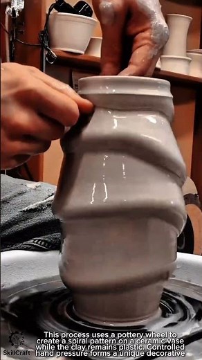 Ceramic Vase Forming Work Tool Using Pottery Wheel #worktool