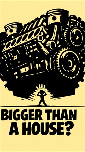 The Engine Bigger Than a House! #MacroMech #Engineering #Machines#MarineEngineering