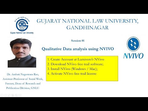 Session 01 NVivo 14 Software: Free Download, Install, And Activate| Dr Ambati Nageswara Rao, GNLU