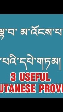 Bhutanese proverb || དཔེ་གཏམ || learn dzongkha || National language of bhutan
