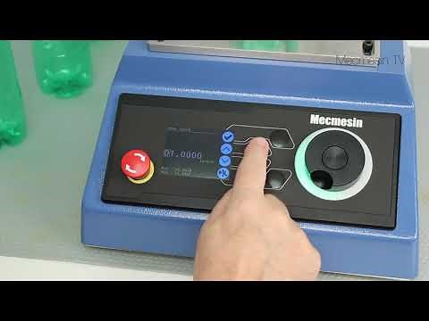 Mecmesin Top load testing PET bottles with the MultiTest dV and VectorPro - Video by Mecmesin