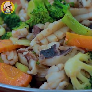 Cuttle Fish Stir Fry Broccoli Recipe -Chef Samurai | Chef Samurai