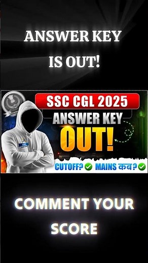 SSC CGL 2025 Answer Key Out! 🔥 #ssc_answer_key #ssc #ssccgl #ssccgl2025 #ssc_answer_key #shorts