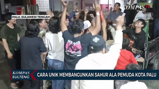 Cara Unik Membangunkan Sahur Ala Pemuda Kota Palu