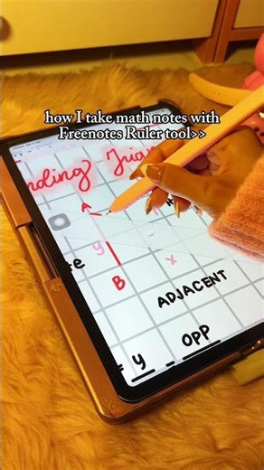 this is how I take math notes in Freenotes using the ruler feature! 💗📏 #freenotes #digitalstudy