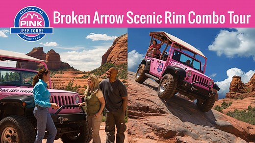 The Broken Arrow Scenic Rim Combo Tour. Thrills and beauty! Terrific photo ops! Two of our most popular tours together in one excursion. #ExploreWithUs | Pink Jeep Tours