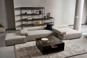 Made for the most grand and audacious of settings, the Cinder Block V2 Sofa is the perfect centrepiece for a large living or commercial area. Featured here in Grey Tivoli, this Wendelbo piece is an island of relaxation. Designed by Luca Nichetto, the Cinder Block gives you a multitude of possibilities for creating the perfect setting that will remain unique in its expression. Currently on display in our Hawthorn Showroom and part of our Floor Stock Sale. | Trit House