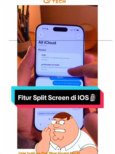 Fitur split screen IOS 🗿 #Iphone #hp #gadget #smartphone #splitscreen