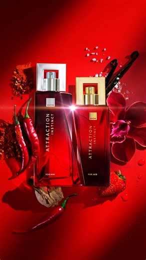 Shop the NEW Attraction Instinct from just £17 🔥 This captivating scent features aphrodisiac red orchid & red chilli peppers for serious confidence vibes. | Avon